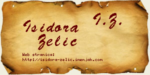 Isidora Zelić vizit kartica